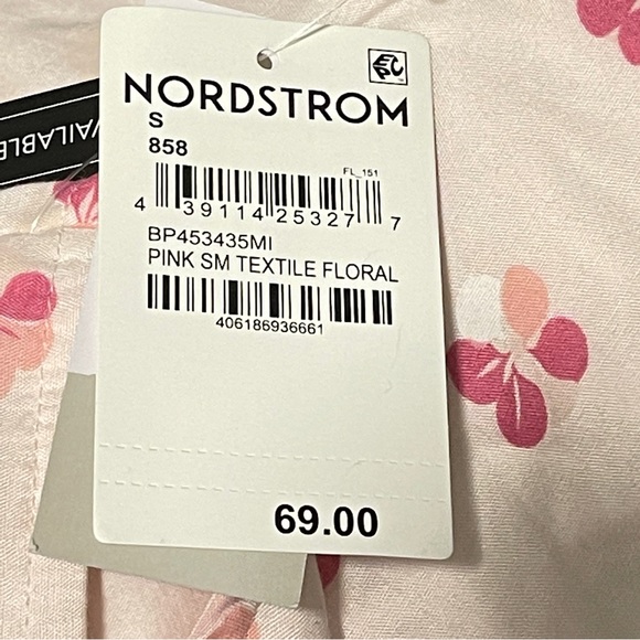 BP Nordstrom Floral Cami Midi Dress Pink Small Textile Floral - Picture 5 of 9